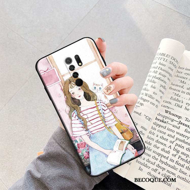 Kuori Redmi 9 Suojaus Net Red Puhelimen Kuoret, Kotelo Redmi 9 Pehmeä Neste Pieni Trendi