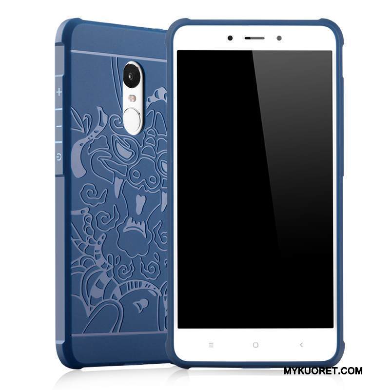 Kuori Redmi Note 4x Kohokuviointi Korkea Punainen, Kotelo Redmi Note 4x Maalaus Harmaa Trendi