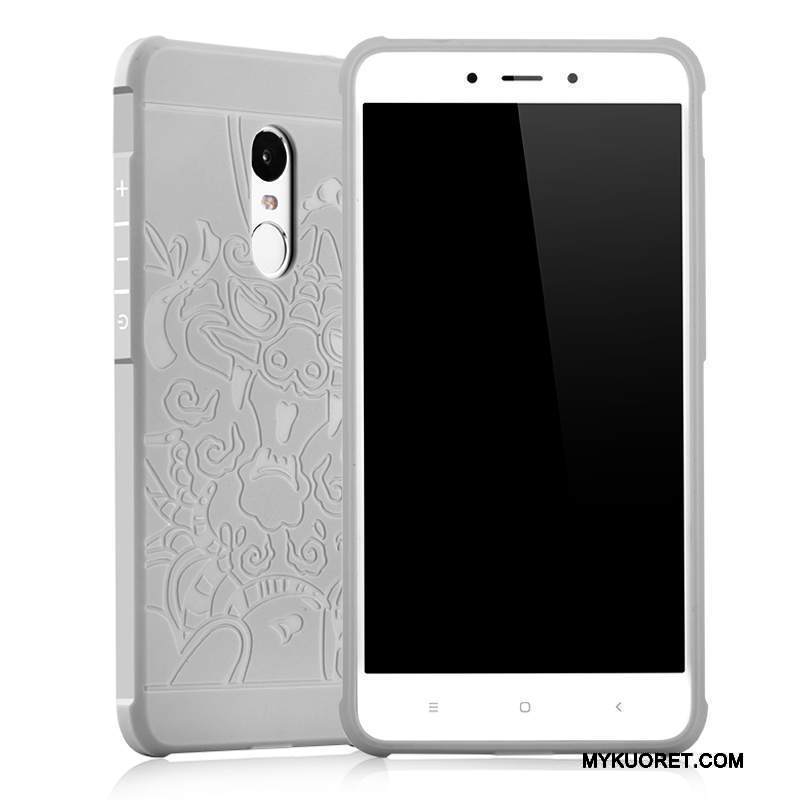 Kuori Redmi Note 4x Kohokuviointi Korkea Punainen, Kotelo Redmi Note 4x Maalaus Harmaa Trendi