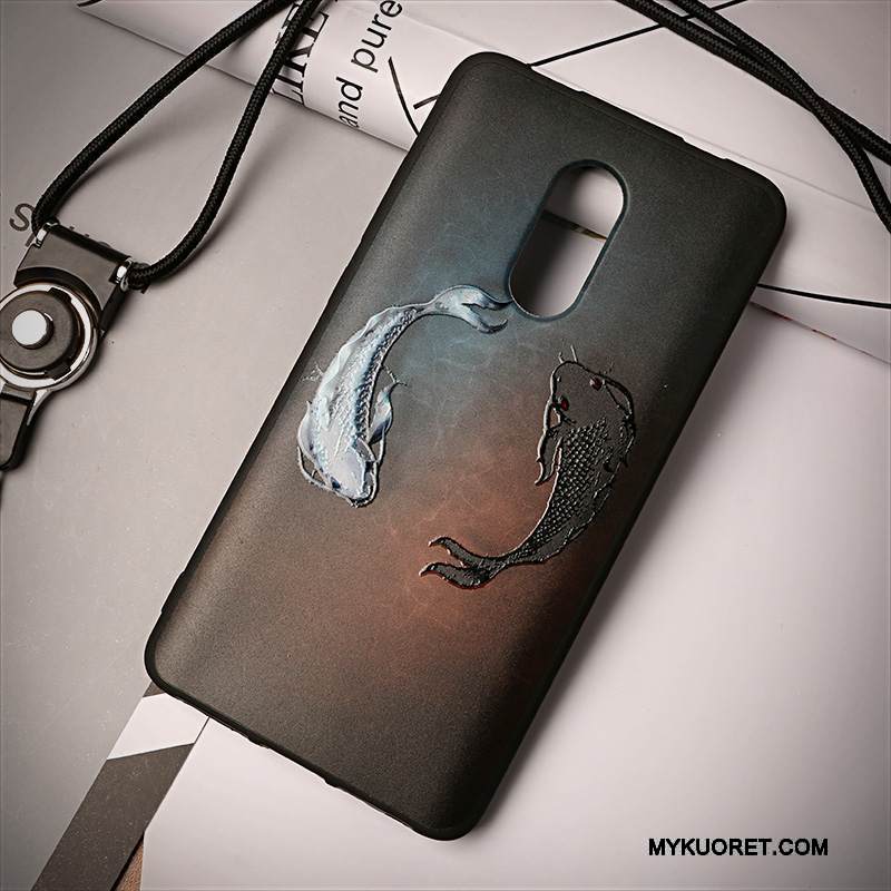 Kuori Redmi Note 4x Kohokuviointi Murtumaton Pieni, Kotelo Redmi Note 4x Sarjakuva Rengas Ripustettavat Koristeet