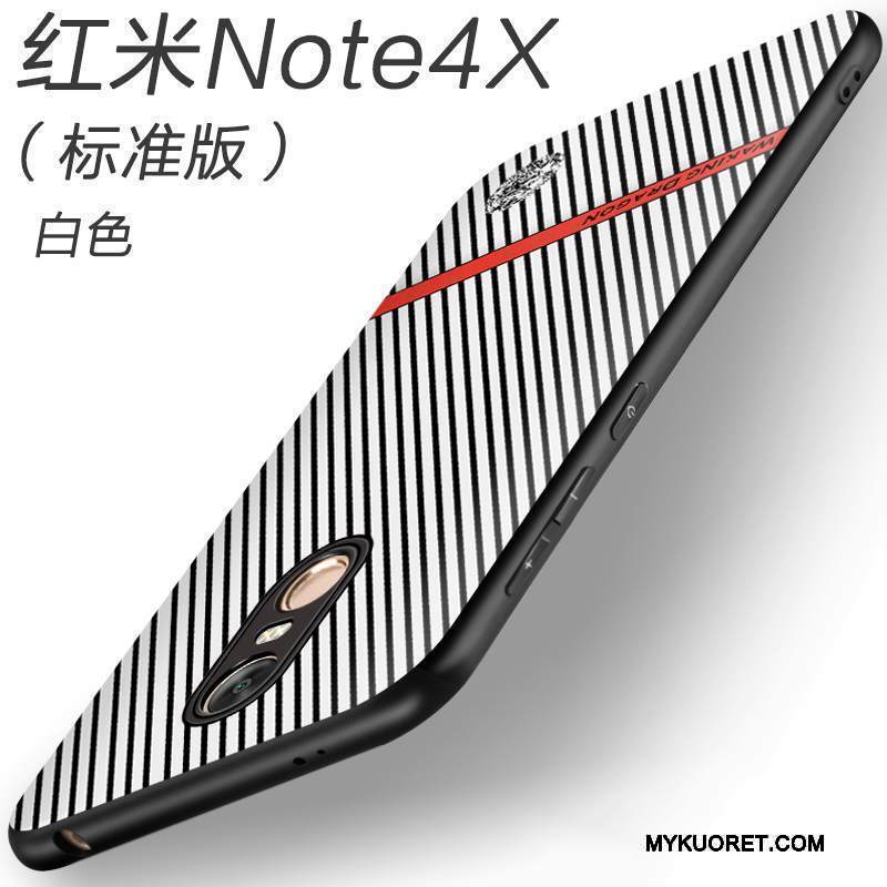 Kuori Redmi Note 4x Kohokuviointi Pesty Suede Punainen, Kotelo Redmi Note 4x Suojaus Liukumaton Liiketoiminta