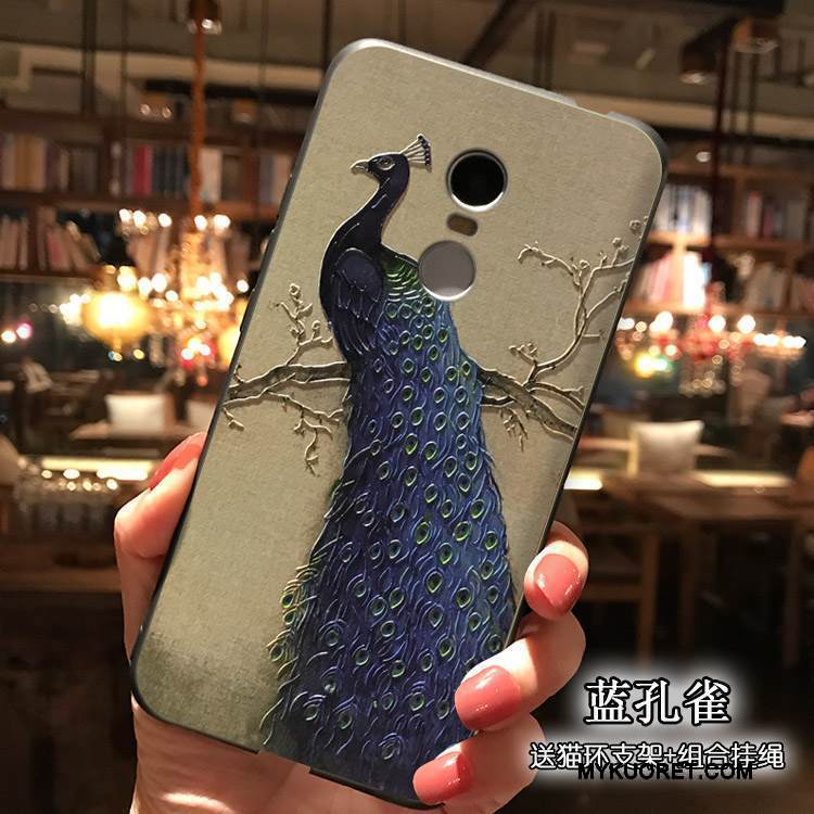 Kuori Redmi Note 4x Kohokuviointi Puhelimen Kuoret Punainen, Kotelo Redmi Note 4x Pehmeä Neste Pesty Suede Korkea