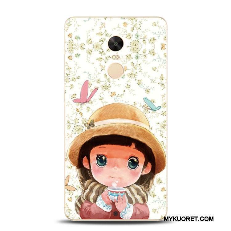 Kuori Redmi Note 4x Kohokuviointi Punainen Kukka, Kotelo Redmi Note 4x Laukut Puhelimen Kuoret Vaalean