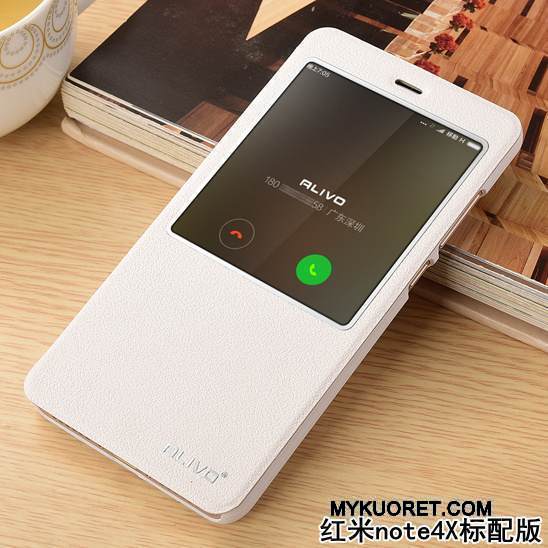 Kuori Redmi Note 4x Kuoret Kova Punainen, Kotelo Redmi Note 4x Nahka Puhelimen Kuoret Jauhe