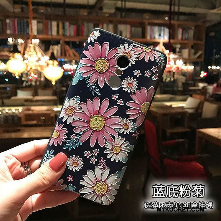 Kuori Redmi Note 4x Laukut Puhelimen Kuoret Korkea, Kotelo Redmi Note 4x Kohokuviointi Punainen Jauhe