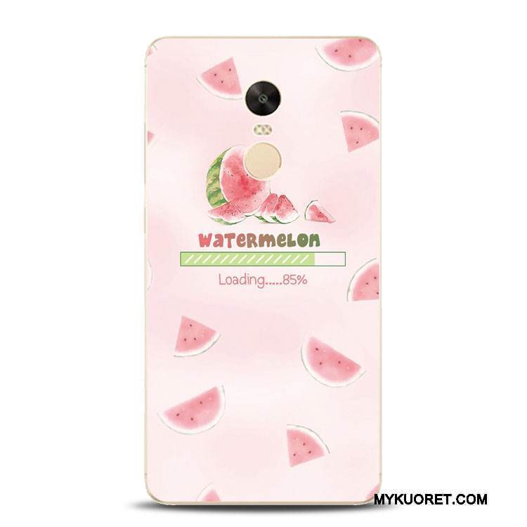 Kuori Redmi Note 4x Laukut Punainen Vesimeloni, Kotelo Redmi Note 4x Kohokuviointi Puhelimen Kuoret Murtumaton