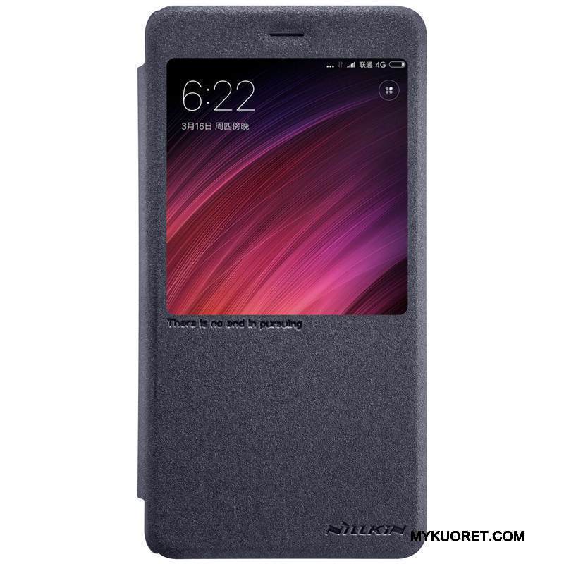 Kuori Redmi Note 4x Nahka Horrostila Punainen, Kotelo Redmi Note 4x Suojaus Valkoinen Kulta