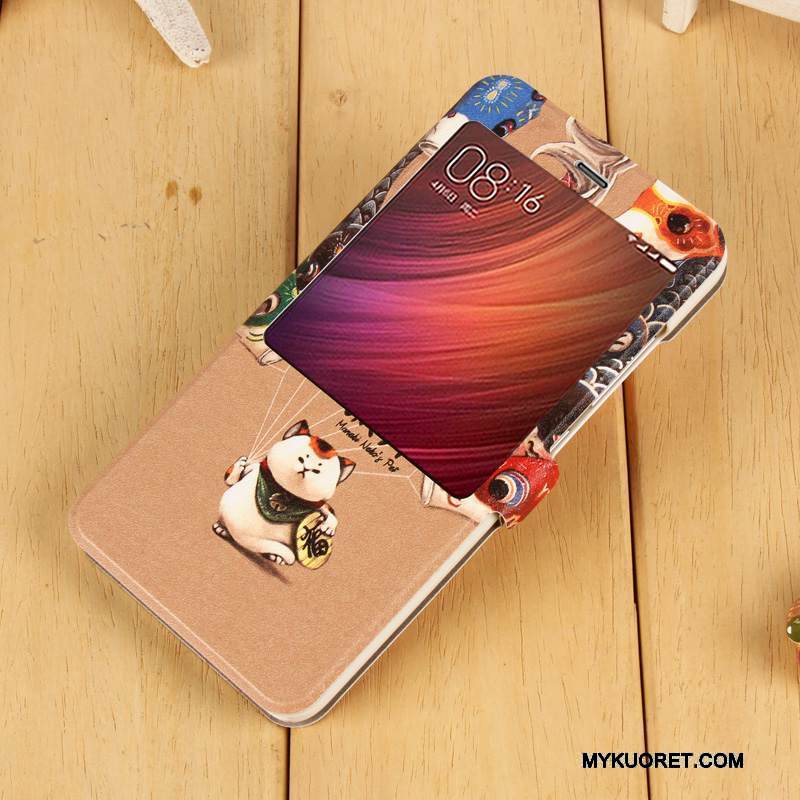 Kuori Redmi Note 4x Nahka Puhelimen Kuoret Punainen, Kotelo Redmi Note 4x Kuoret Murtumaton Violetti