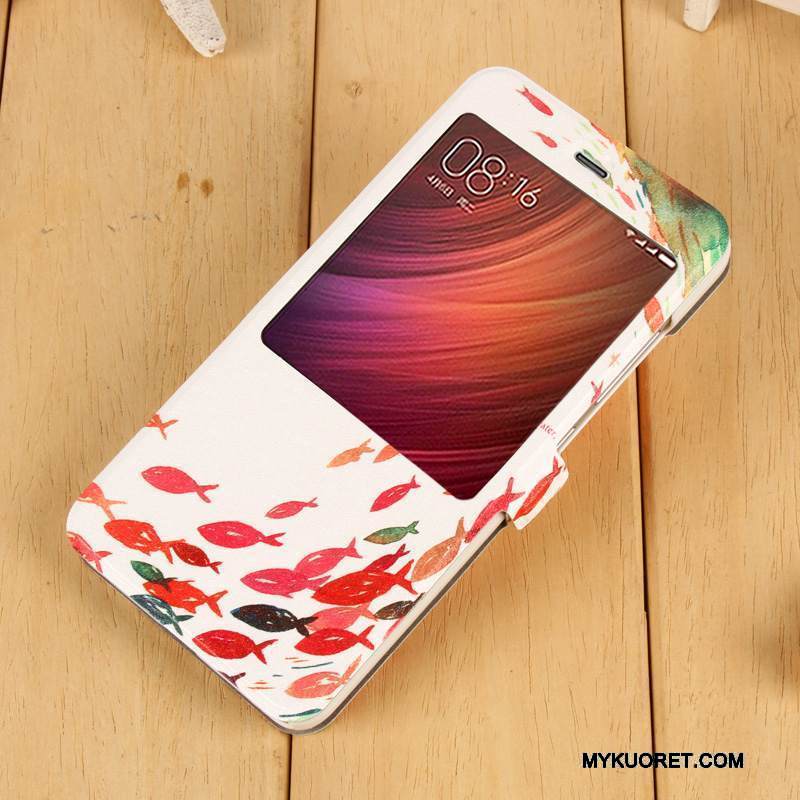 Kuori Redmi Note 4x Nahka Puhelimen Kuoret Punainen, Kotelo Redmi Note 4x Kuoret Murtumaton Violetti