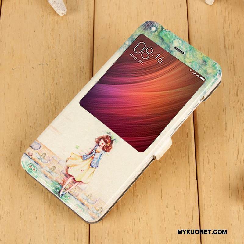 Kuori Redmi Note 4x Nahka Puhelimen Kuoret Punainen, Kotelo Redmi Note 4x Kuoret Murtumaton Violetti