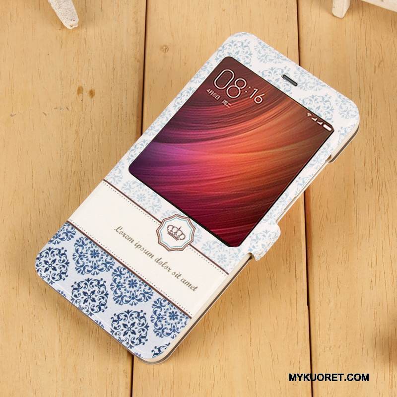 Kuori Redmi Note 4x Nahka Puhelimen Kuoret Punainen, Kotelo Redmi Note 4x Kuoret Murtumaton Violetti