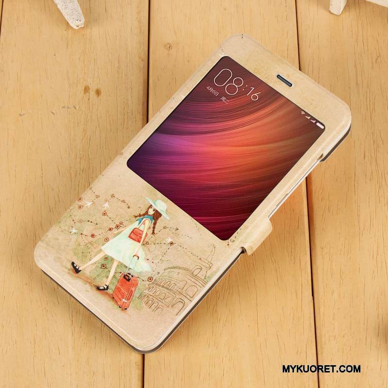 Kuori Redmi Note 4x Nahka Puhelimen Kuoret Punainen, Kotelo Redmi Note 4x Kuoret Murtumaton Violetti