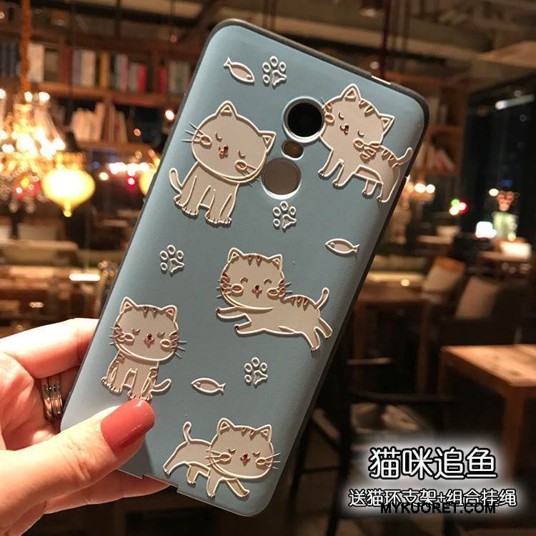 Kuori Redmi Note 4x Pehmeä Neste Pesty Suede Sininen, Kotelo Redmi Note 4x Kohokuviointi Musta Korkea