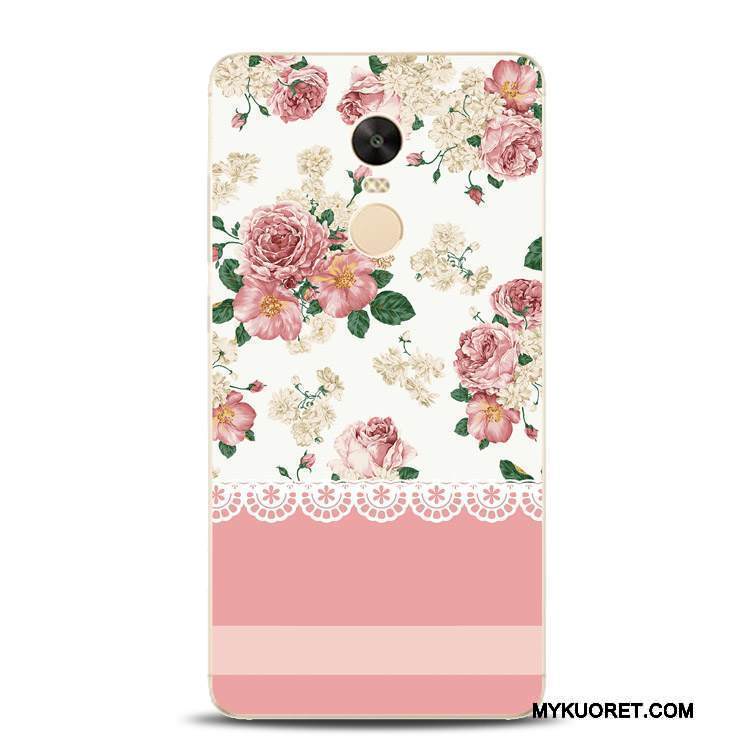 Kuori Redmi Note 4x Pehmeä Neste Pitsi Jauhe, Kotelo Redmi Note 4x Tuki Puhelimen Kuoret Punainen