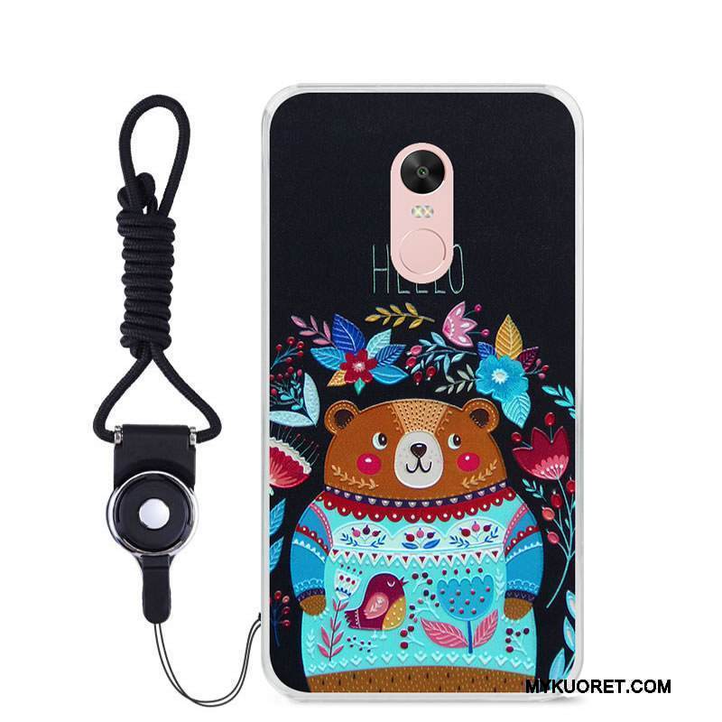 Kuori Redmi Note 4x Sarjakuva Pieni Musta, Kotelo Redmi Note 4x Pehmeä Neste Puhelimen Kuoret Muokata