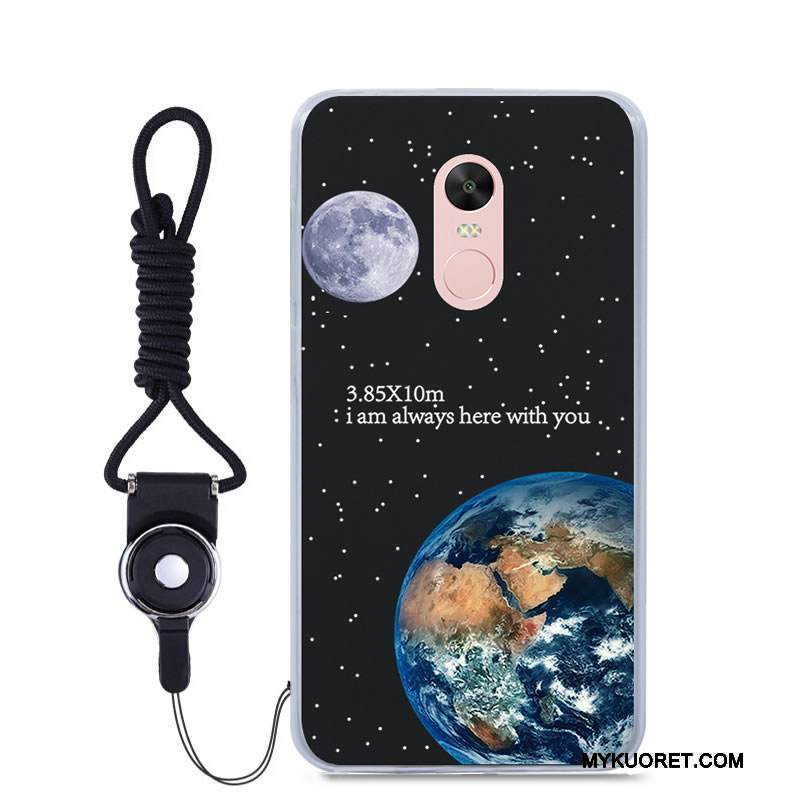 Kuori Redmi Note 4x Sarjakuva Pieni Musta, Kotelo Redmi Note 4x Pehmeä Neste Puhelimen Kuoret Muokata