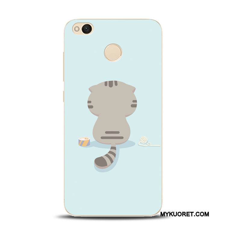 Kuori Redmi Note 4x Silikoni Harmaa Kissa, Kotelo Redmi Note 4x Tuki Puhelimen Kuoret Vaaleansininen