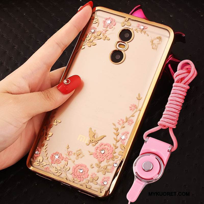 Kuori Redmi Note 4x Strassi Kulta Puhelimen Kuoret, Kotelo Redmi Note 4x Punainen Ripustettavat Koristeet