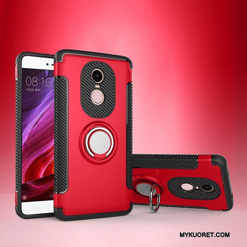 Kuori Redmi Note 4x Tuki Punainen Magneettinen, Kotelo Redmi Note 4x Nahka Auto Puhelimen Kuoret