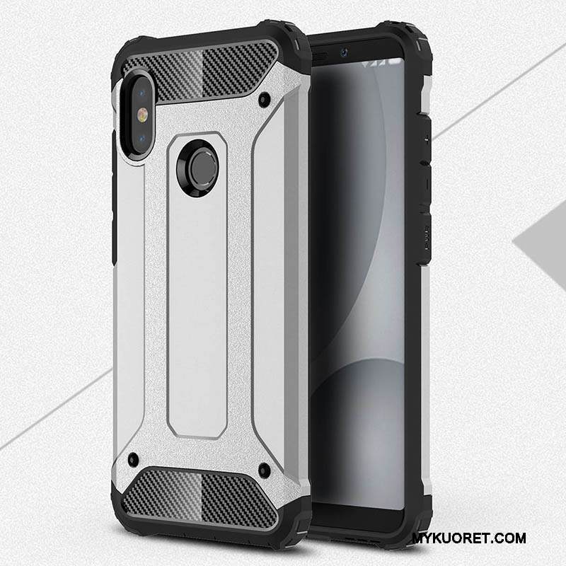 Kuori Redmi Note 5 Pro Laukut Punainen Puhelimen Kuoret, Kotelo Redmi Note 5 Pro Silikoni Murtumaton Hopea