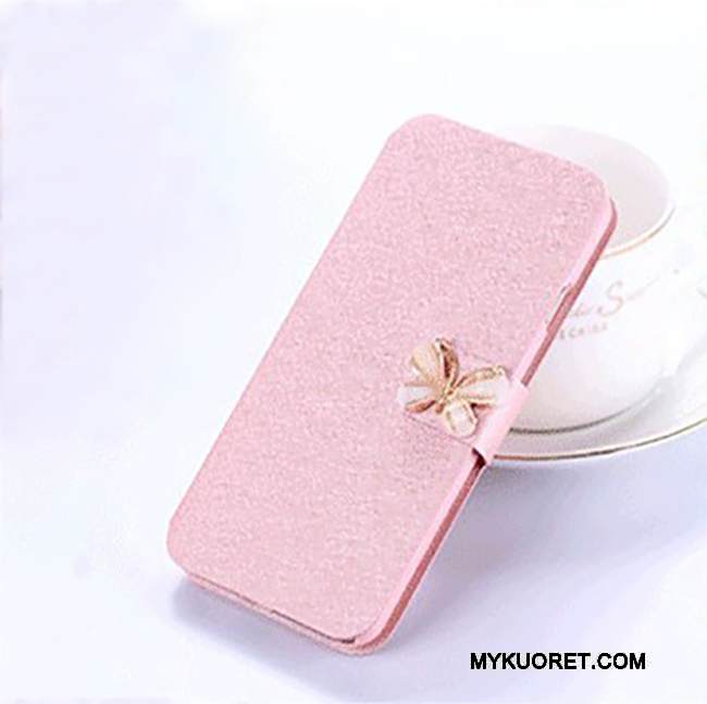 Kuori Redmi Note 5 Suojaus Pu Puhelimen Kuoret, Kotelo Redmi Note 5 Strassi Kiinteä Väri Punainen