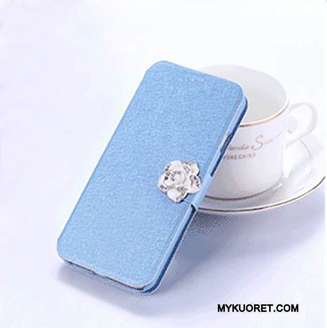 Kuori Redmi Note 5 Suojaus Pu Puhelimen Kuoret, Kotelo Redmi Note 5 Strassi Kiinteä Väri Punainen