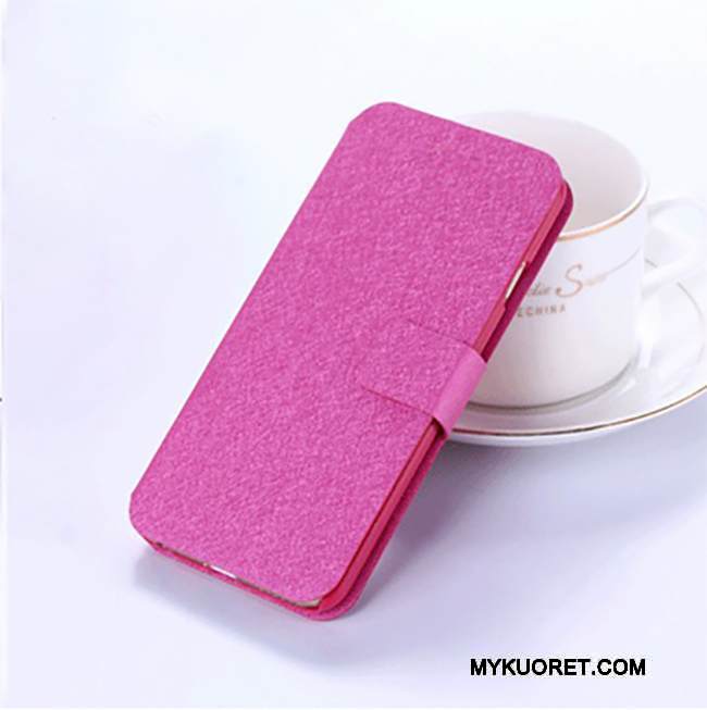 Kuori Redmi Note 5 Suojaus Pu Puhelimen Kuoret, Kotelo Redmi Note 5 Strassi Kiinteä Väri Punainen