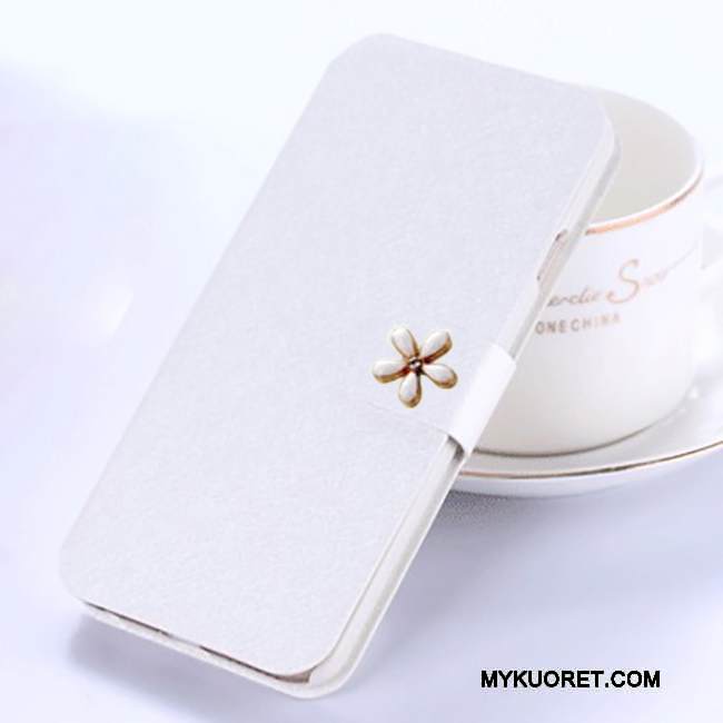 Kuori Redmi Note 5 Suojaus Pu Puhelimen Kuoret, Kotelo Redmi Note 5 Strassi Kiinteä Väri Punainen