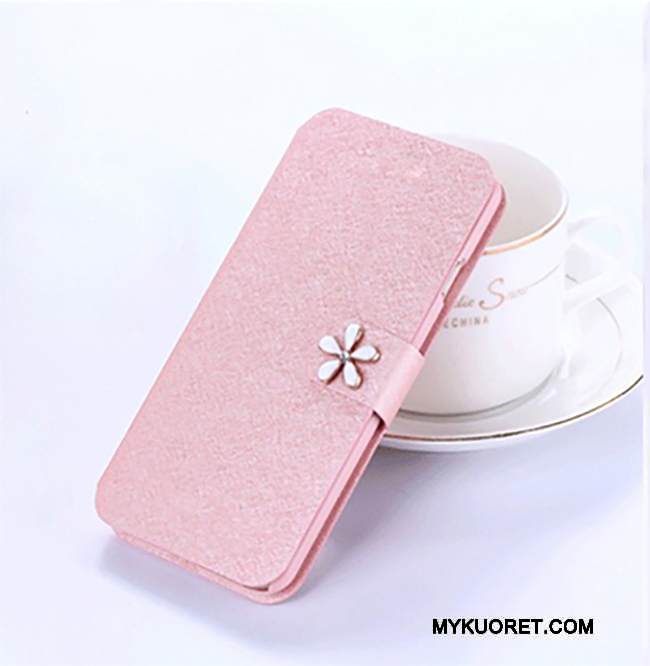 Kuori Redmi Note 5 Suojaus Pu Puhelimen Kuoret, Kotelo Redmi Note 5 Strassi Kiinteä Väri Punainen