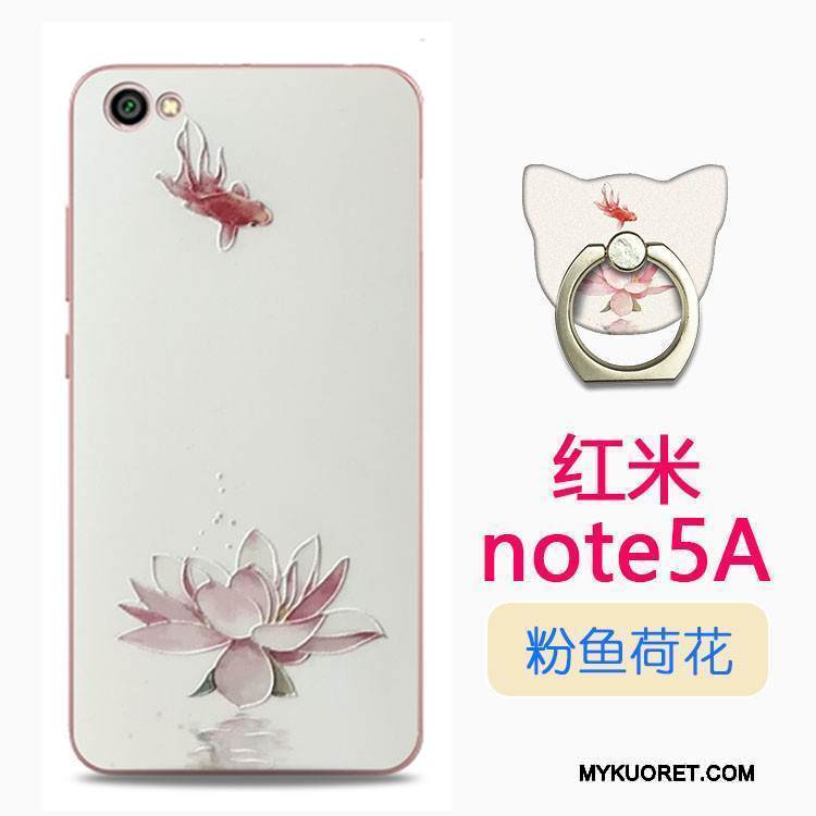 Kuori Redmi Note 5a Laukut Läpinäkyvä Puhelimen Kuoret, Kotelo Redmi Note 5a Silikoni Punainen Murtumaton