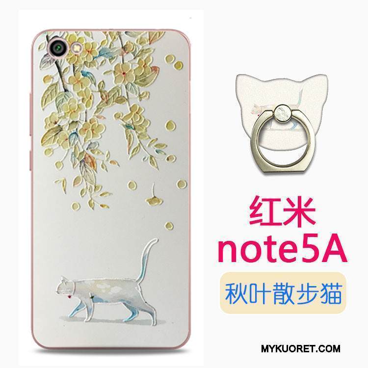 Kuori Redmi Note 5a Laukut Läpinäkyvä Puhelimen Kuoret, Kotelo Redmi Note 5a Silikoni Punainen Murtumaton