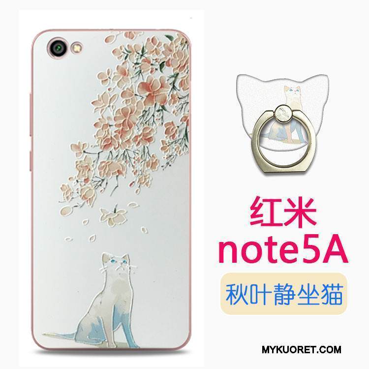 Kuori Redmi Note 5a Laukut Läpinäkyvä Puhelimen Kuoret, Kotelo Redmi Note 5a Silikoni Punainen Murtumaton