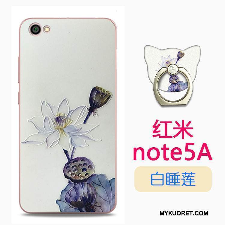 Kuori Redmi Note 5a Laukut Läpinäkyvä Puhelimen Kuoret, Kotelo Redmi Note 5a Silikoni Punainen Murtumaton