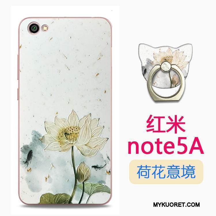 Kuori Redmi Note 5a Laukut Läpinäkyvä Puhelimen Kuoret, Kotelo Redmi Note 5a Silikoni Punainen Murtumaton