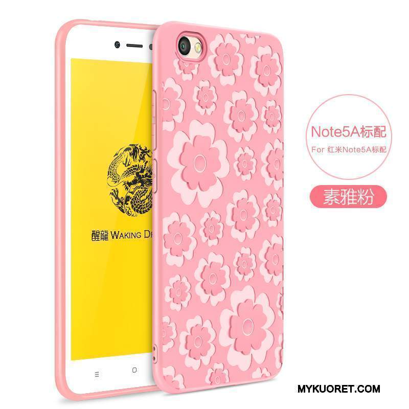 Kuori Redmi Note 5a Laukut Murtumaton Korkea, Kotelo Redmi Note 5a Suojaus Punainen