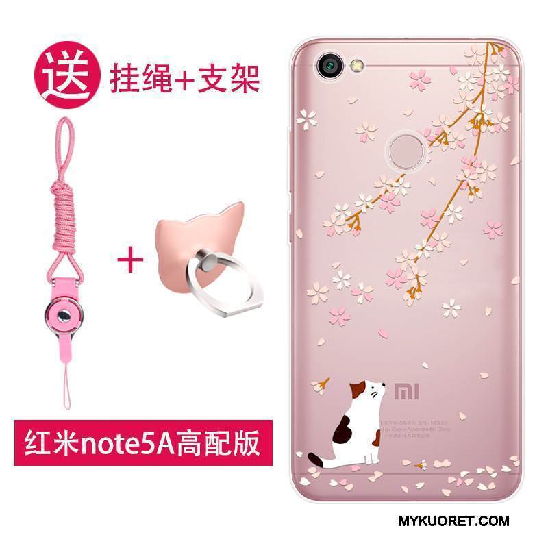 Kuori Redmi Note 5a Pehmeä Neste Ihana Punainen, Kotelo Redmi Note 5a Suojaus Pieni Puhelimen Kuoret