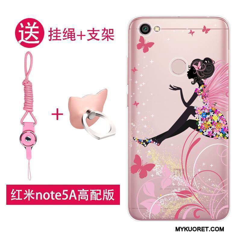 Kuori Redmi Note 5a Pehmeä Neste Ihana Punainen, Kotelo Redmi Note 5a Suojaus Pieni Puhelimen Kuoret