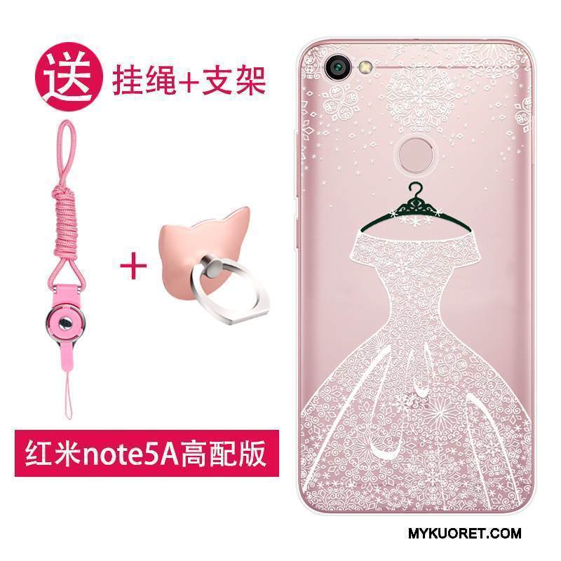 Kuori Redmi Note 5a Pehmeä Neste Ihana Punainen, Kotelo Redmi Note 5a Suojaus Pieni Puhelimen Kuoret