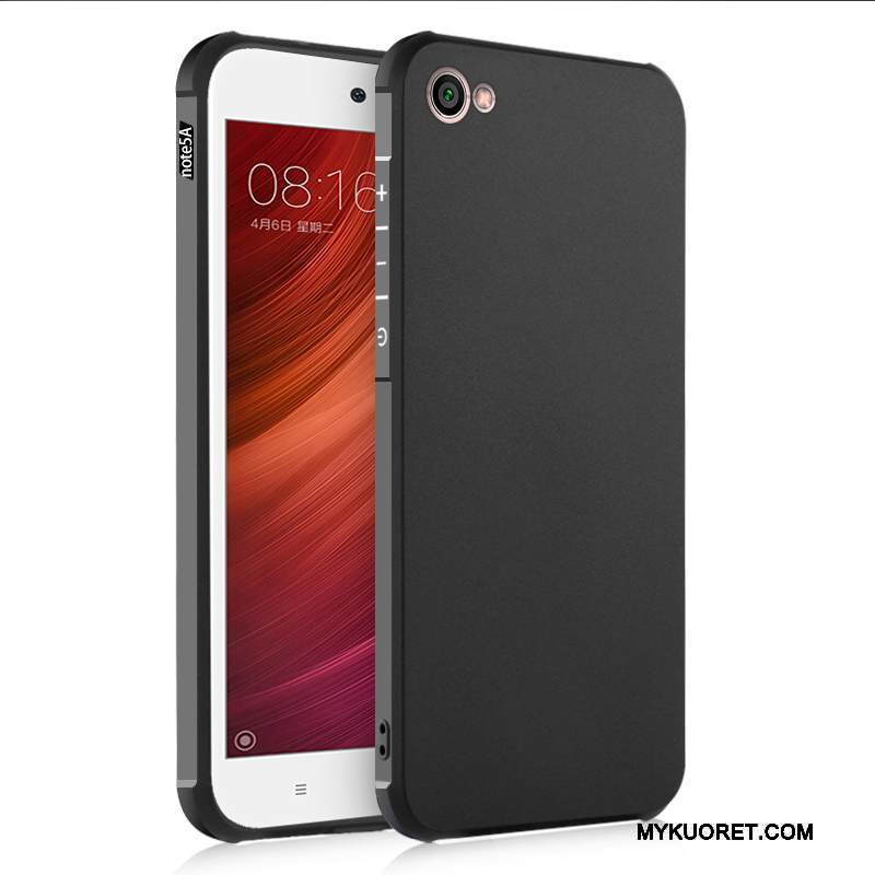 Kuori Redmi Note 5a Pehmeä Neste Pesty Suede Punainen, Kotelo Redmi Note 5a Suojaus Puhelimen Kuoret Pieni