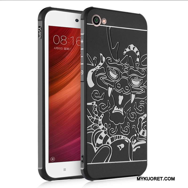 Kuori Redmi Note 5a Pehmeä Neste Pesty Suede Punainen, Kotelo Redmi Note 5a Suojaus Puhelimen Kuoret Pieni