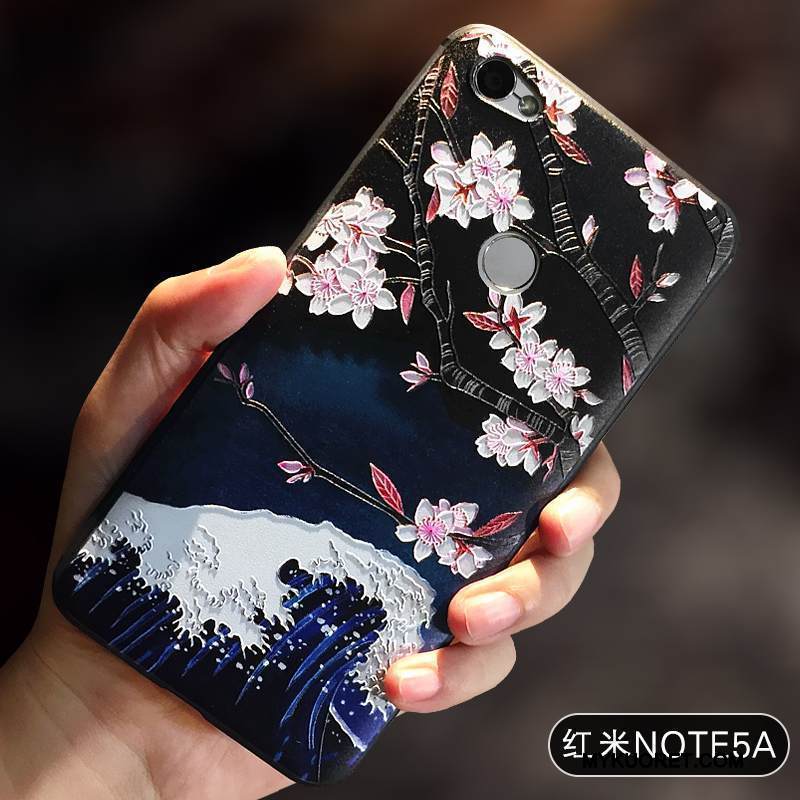 Kuori Redmi Note 5a Pehmeä Neste Pesty Suede Punainen, Kotelo Redmi Note 5a Suojaus Tummansininen Puhelimen Kuoret