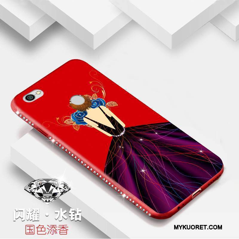 Kuori Redmi Note 5a Pehmeä Neste Puhelimen Kuoret Punainen, Kotelo Redmi Note 5a Tuki Kova Rengas