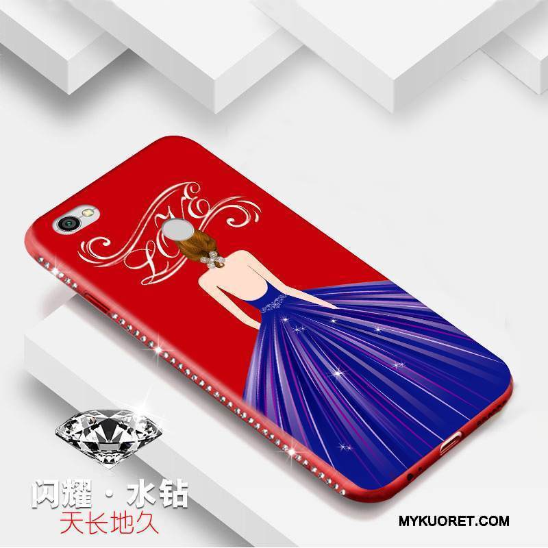 Kuori Redmi Note 5a Pehmeä Neste Puhelimen Kuoret Punainen, Kotelo Redmi Note 5a Tuki Kova Rengas