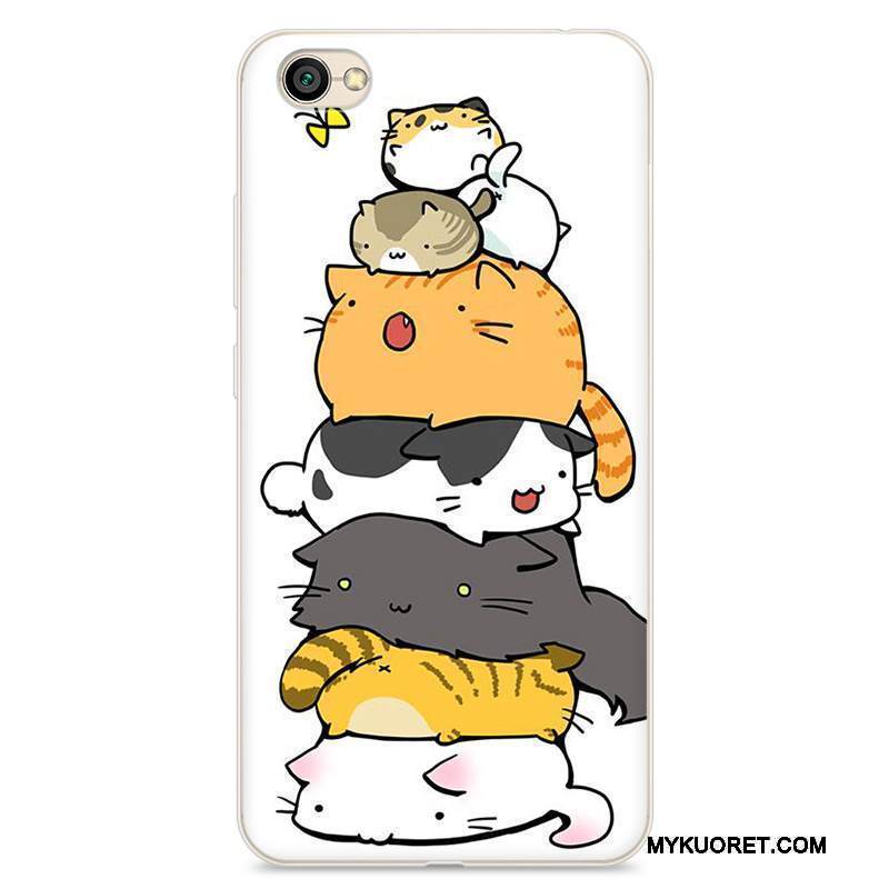 Kuori Redmi Note 5a Sarjakuva Pieni Murtumaton, Kotelo Redmi Note 5a Silikoni Yksinkertainen Punainen