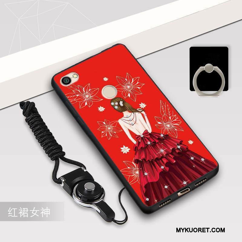 Kuori Redmi Note 5a Silikoni Murtumaton Punainen, Kotelo Redmi Note 5a Suojaus Korkea Puhelimen Kuoret