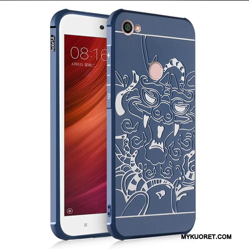 Kuori Redmi Note 5a Silikoni Pesty Suede Puhelimen Kuoret, Kotelo Redmi Note 5a Suojaus Trendi Punainen