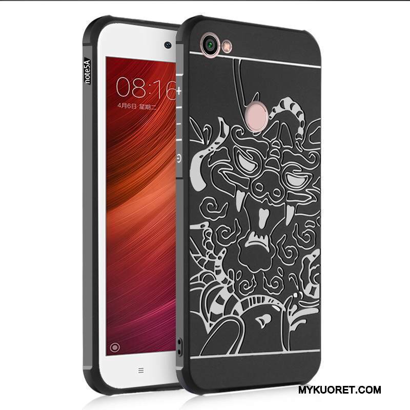 Kuori Redmi Note 5a Silikoni Pesty Suede Puhelimen Kuoret, Kotelo Redmi Note 5a Suojaus Trendi Punainen