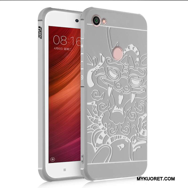 Kuori Redmi Note 5a Silikoni Pesty Suede Puhelimen Kuoret, Kotelo Redmi Note 5a Suojaus Trendi Punainen