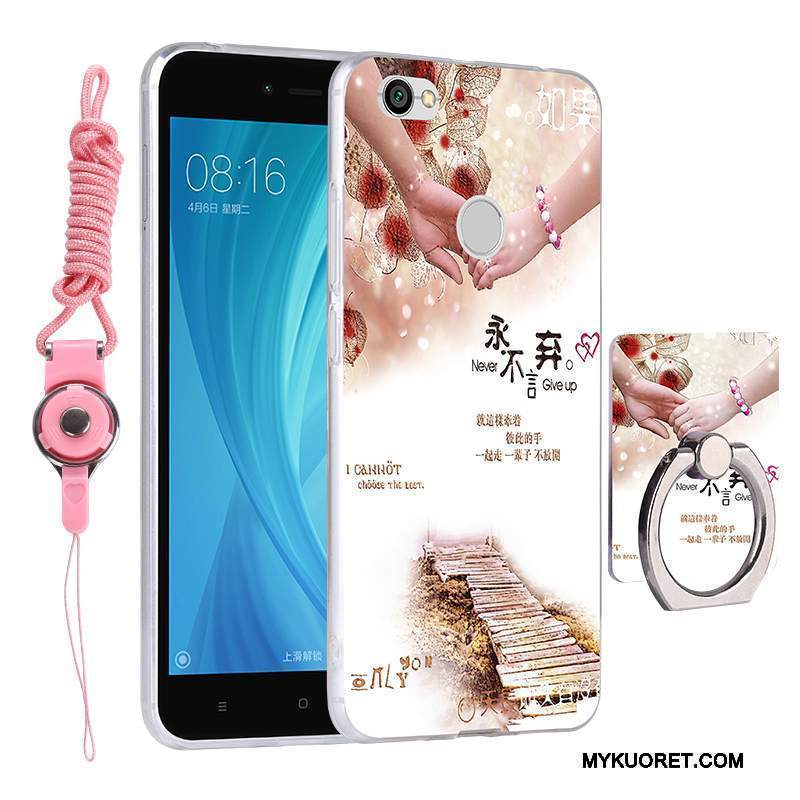 Kuori Redmi Note 5a Silikoni Silmukka Keltainen, Kotelo Redmi Note 5a Suojaus Murtumaton Puhelimen Kuoret