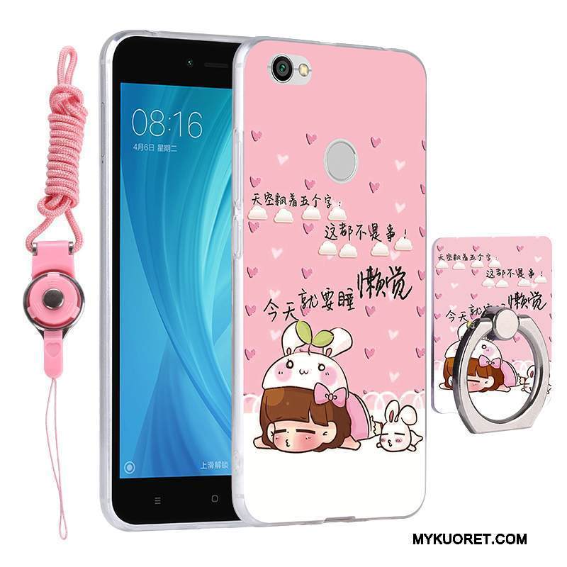 Kuori Redmi Note 5a Silikoni Silmukka Keltainen, Kotelo Redmi Note 5a Suojaus Murtumaton Puhelimen Kuoret